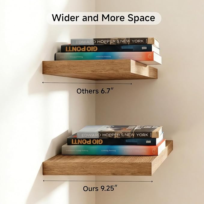 31.5in Floating Shelves for Wall, Wall Mounted Shelves for Decor Storage Set of