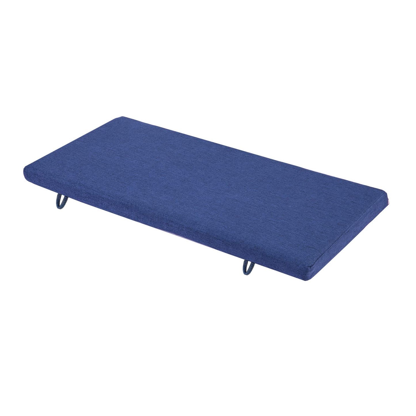 MICUSHION 44 x 14 Inch Piano Bench Cushion for Indoor Shoe Storage with Ties Non Slip Picnic Bench Pad for Kitchen Dining Table Seat, Navy Blue