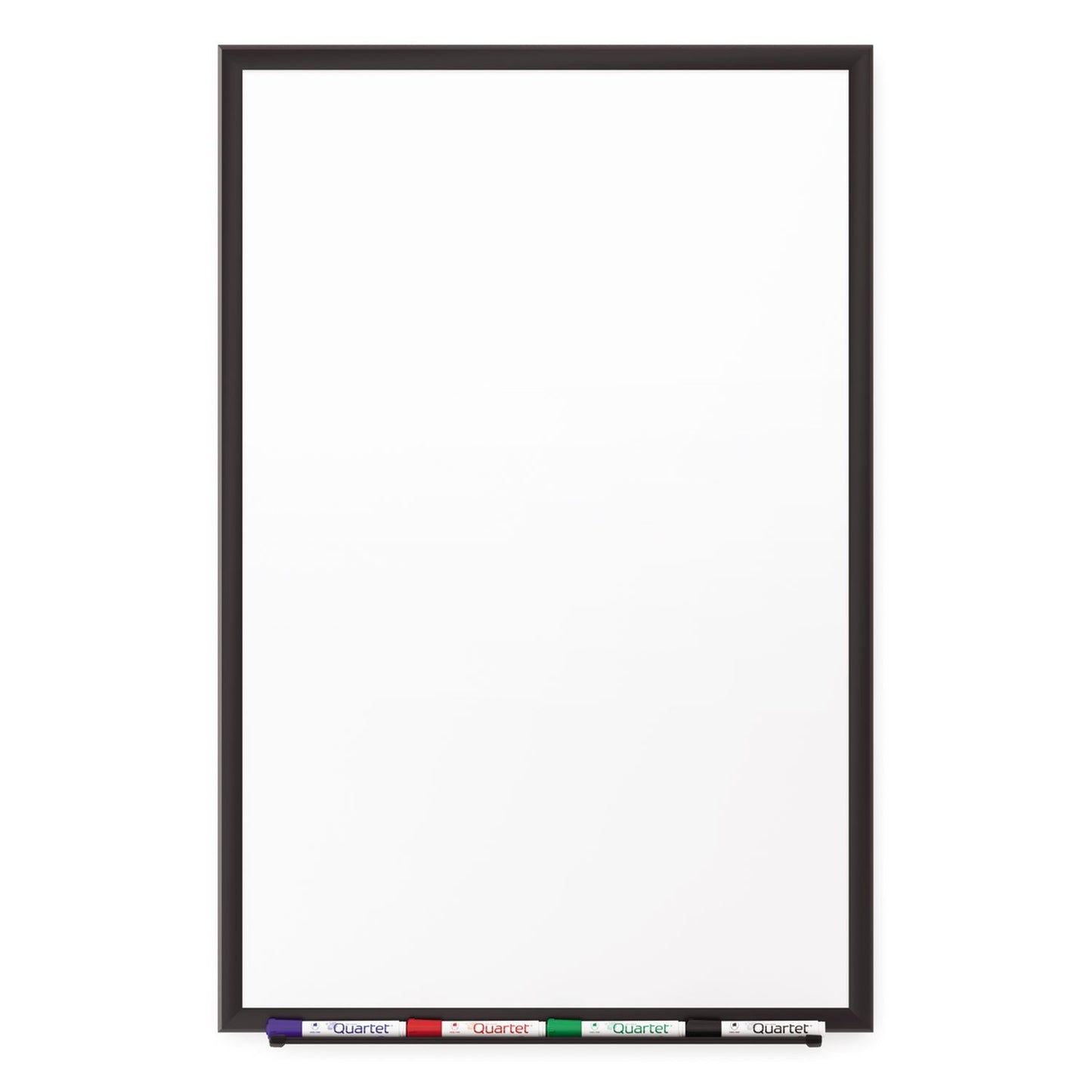 Quartet Magnetic Porcelain Whiteboard, 6' x 4' White Board, Premium, Duramax, Black Aluminum Frame (2547B)