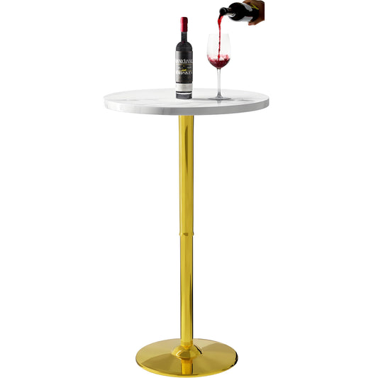 YHGSYXL 24" Round Gold Bar Table