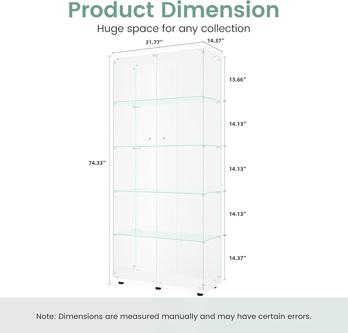 Beauty4U Glass Display Cabinet