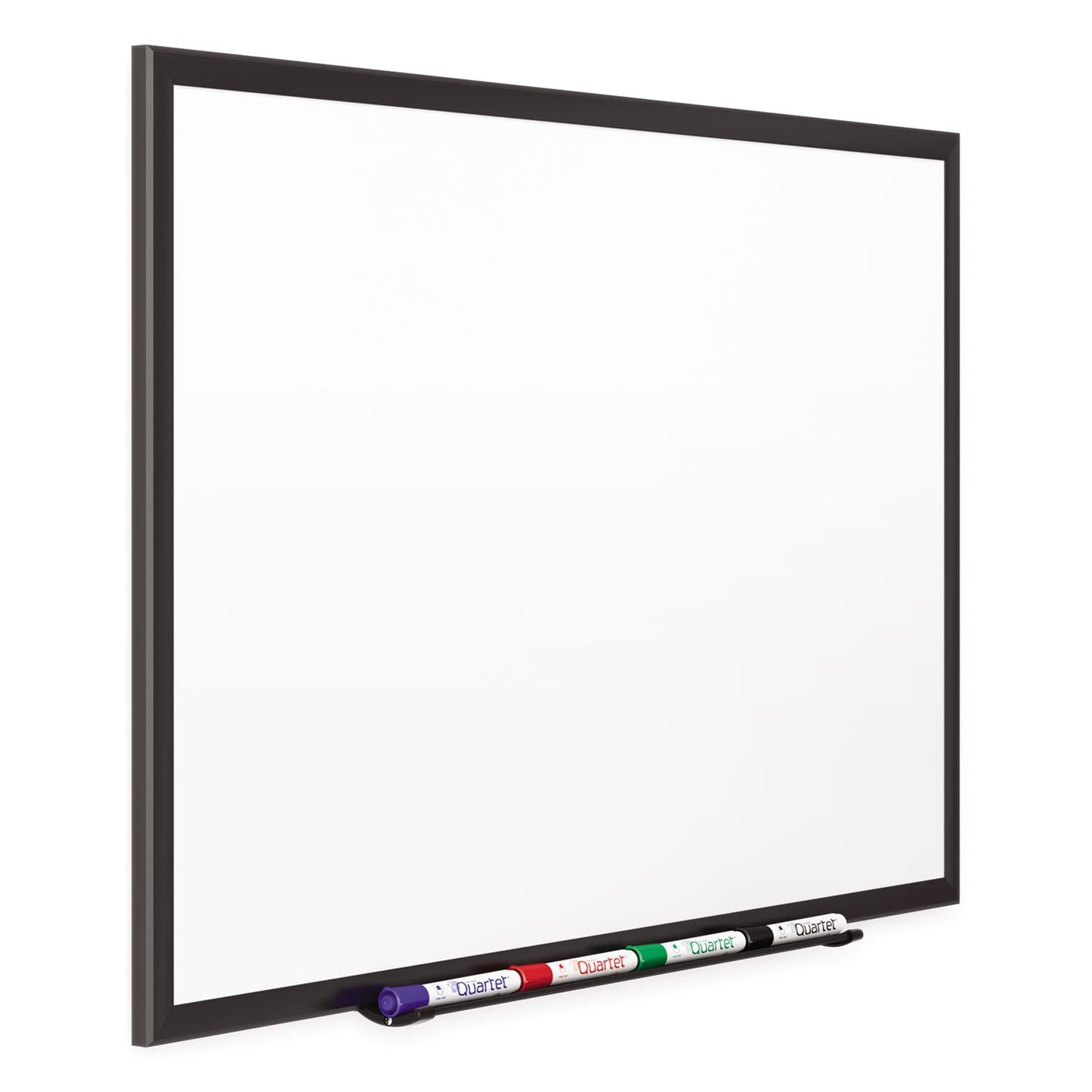 Quartet Magnetic Porcelain Whiteboard, 6' x 4' White Board, Premium, Duramax, Black Aluminum Frame (2547B)