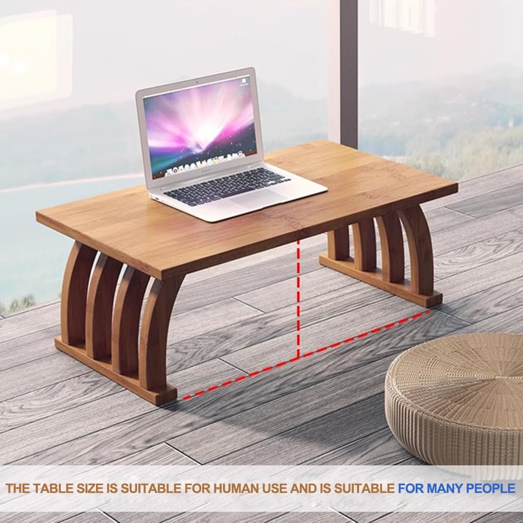 GLDGJMZ Japanese Zen Floor Low Table for Sitting and Meditation Altar Table for Spiritual Practices Brown 90x37x31cm Traditional Japanese Furniture for Floor Sitting Dining and Coffee