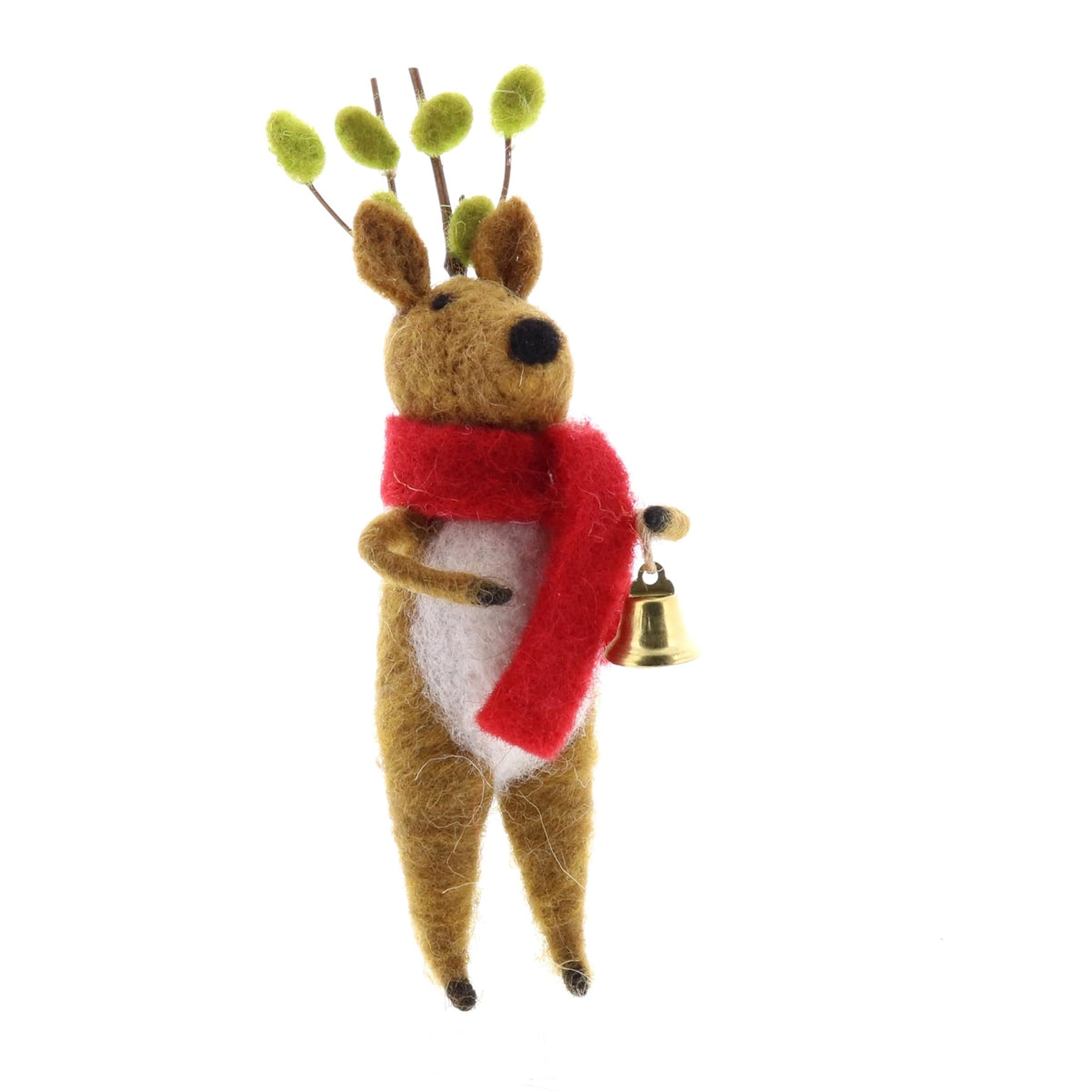 HomArt Felt Reindeer Ornament, Set of 3