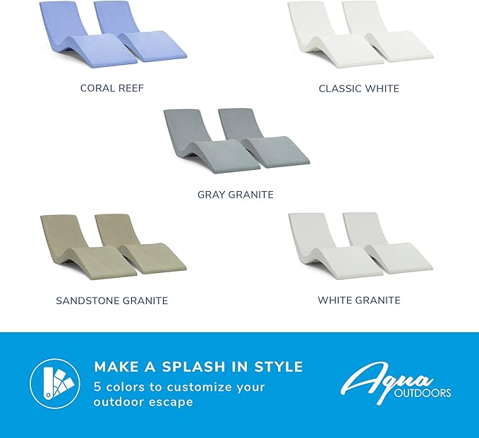 Aqua Outdoors - in-Pool Chaise Lounger - Pool & Sun Shelf Lounge Chair -