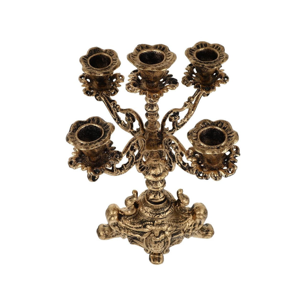 Abaodam Retro Candleholder European Style Candle Stand, 12.79Inch Metal Table Candlestick for Home Decoration Wedding Banquet Hotel Use, Centerpieces for Tables