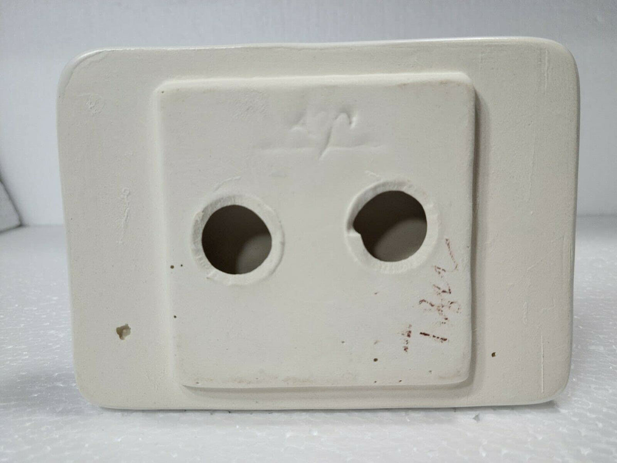 Bright White Matte Ceramic Soap Dish Tray Tile in Daltile Color 0790 Mid Century Modern Retro
