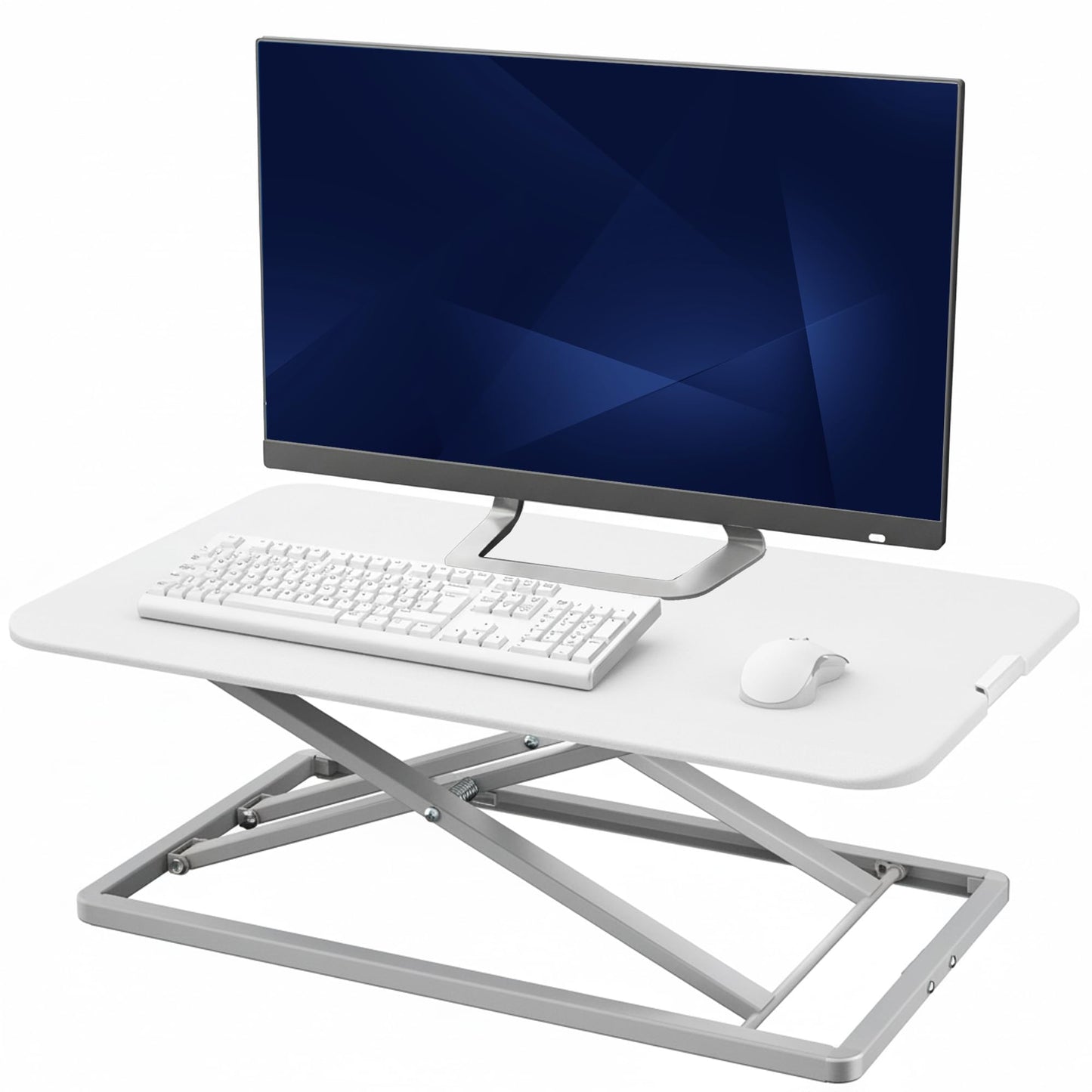 VIVO White 29 inch Single Top Standing Desk Converter, DESK-V000UW