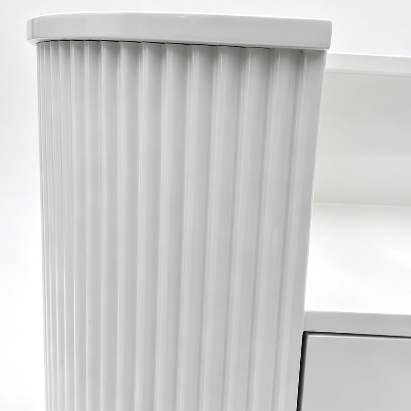 M2 Retail Reed Reception Desk for Beauty Salons, Spas, Skincare Shops, Clinics, Reception Desks, White Painting (White，1000 * 500 * 1000 mm/39 * 20 * 39'')