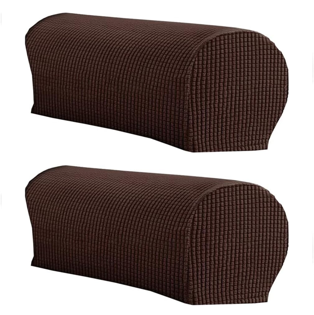 LINGXIYA Soft Stretch Plush Armrest Cover, Spandex Armrest Covers for Chairs/Sofas, Couch Arm Cover, Furniture Protector Armchair Slipcovers for Recliner, Set of 2
