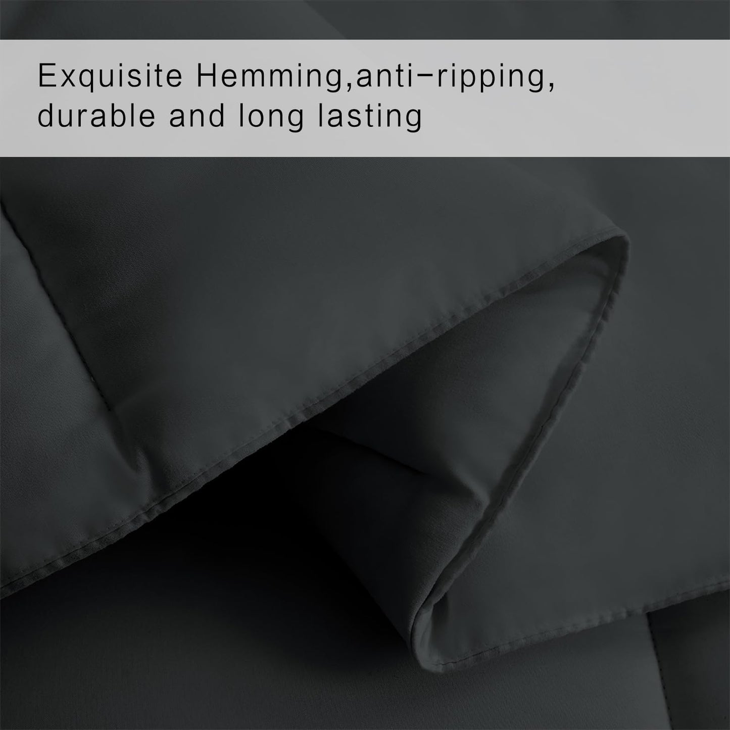 COHOME Premium King Size Comforter, All-Season Quilted Down Alternative Duvet Insert, Luxury Hotel GentleSoft Comforter with Anti-Clump Tech & 8 Tabs - Reversible - Dark Grey 90x102 inches