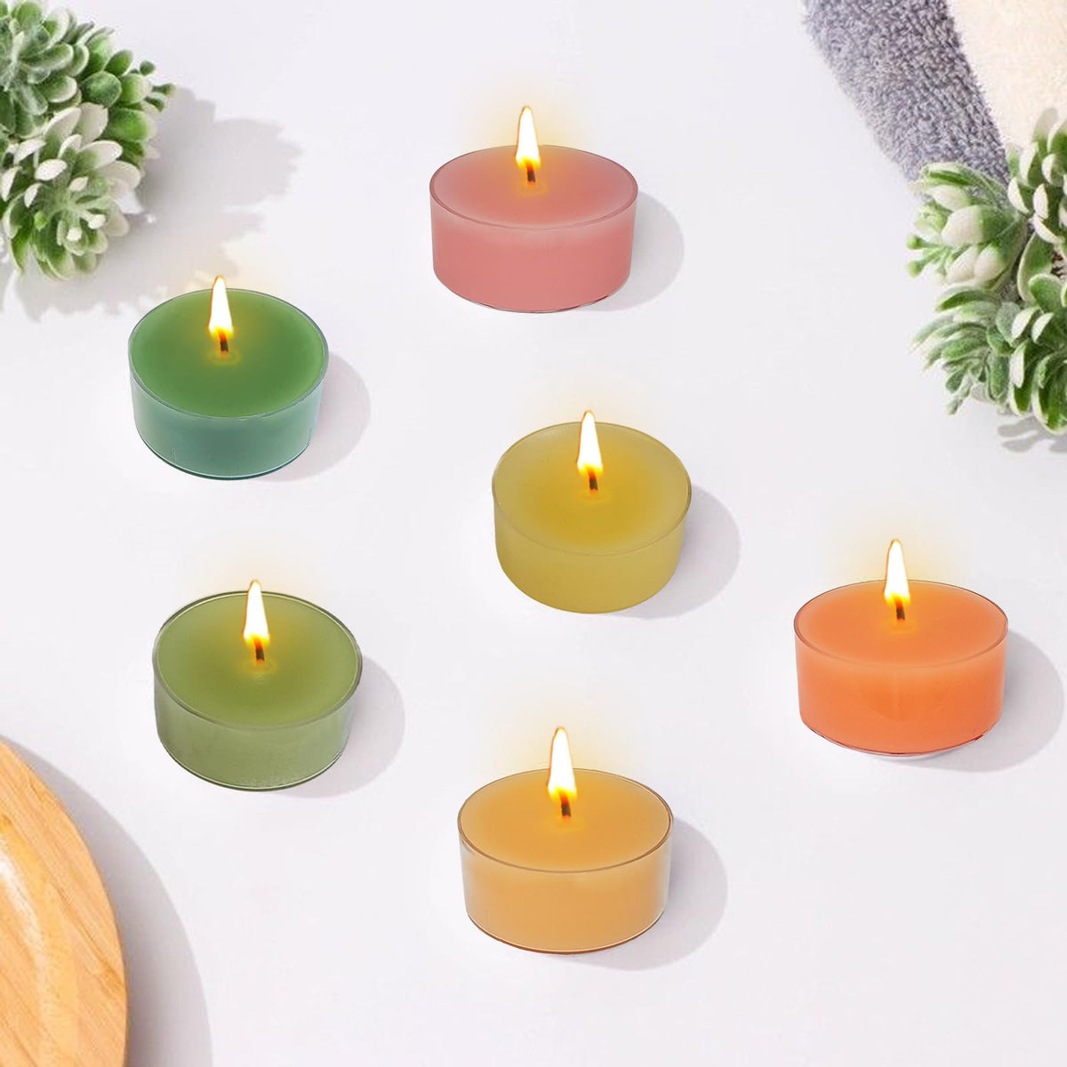 Serene Sage & Coasta Sea Salt Scented Tealight Candle 12Pack Sage Green Tea Light Candles Hand-Poured Smokeless 4 Hour Burn Time Candle Perfect for Relaxation Calming Ambiance Home Spa