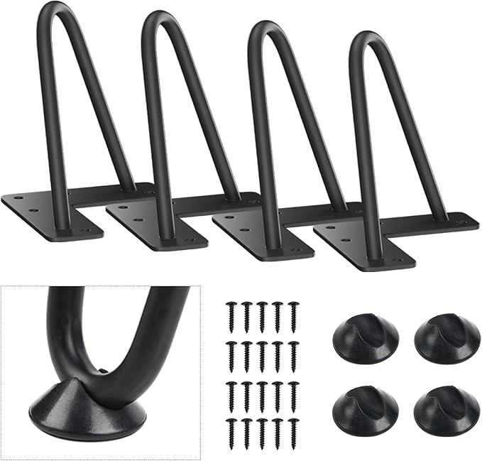 SMARTSTANDARD 5 Inch Heavy Duty Hairpin Furniture Legs, Metal Home DIY Projects