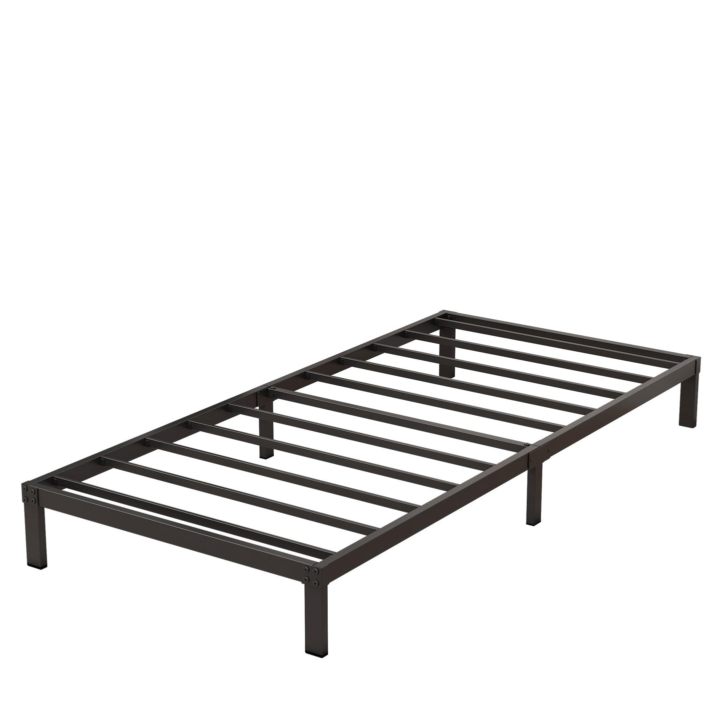 Fly-CTsoar 9 Inch Low Twin Bed Frames Heavy Duty Metal Platform, No Box Spring Needed, Easy Assembly Mattress Foundation, No Noise, Black
