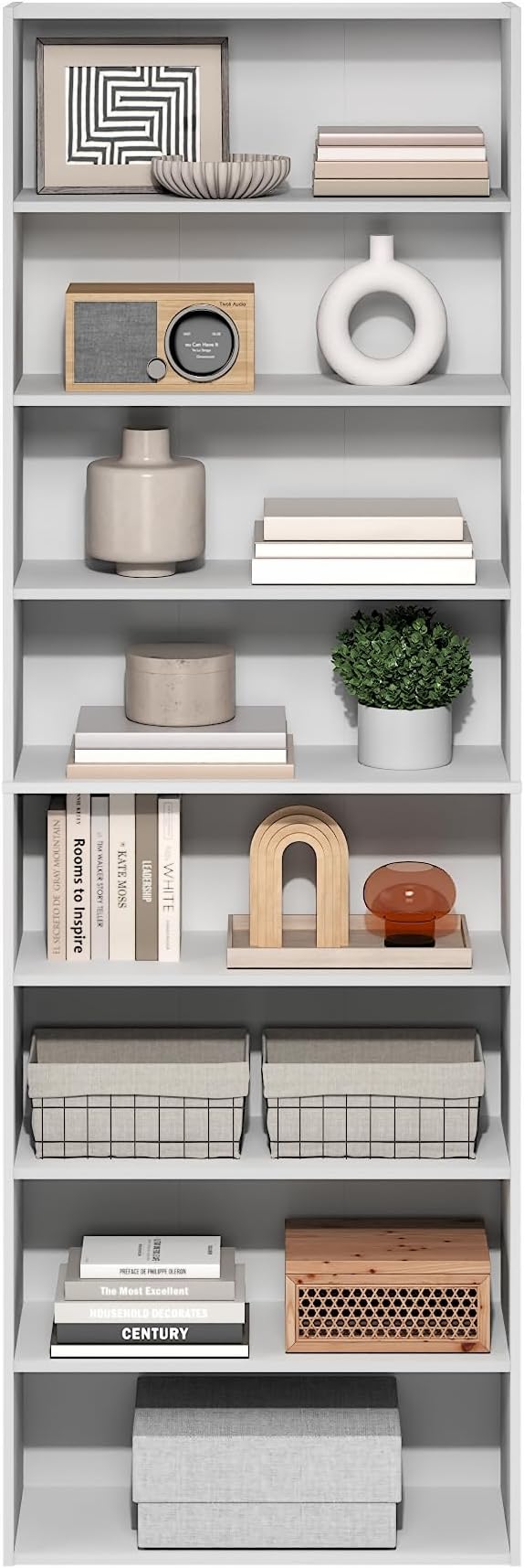 Furinno Basic Book Shelf, 8-Tier Bookcase