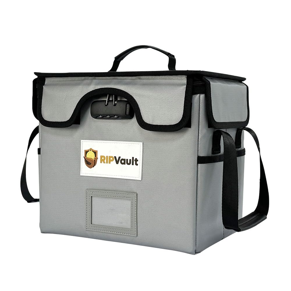 RIP VAULT End of Life Organization System - Fireproof Storage Box for Important Documents - Estate Planning Tool with Pre-labeled File Organizer Folders | All-in-one Solution - Rated Up to 1200°F