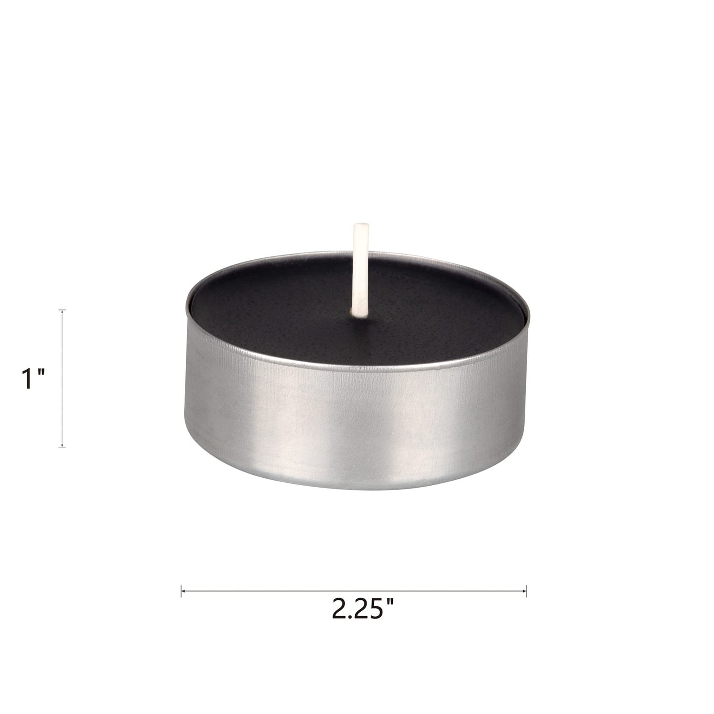 Mega Candles 4 pcs Unscented Oversize Black Tea Lights Candles, Pressed Wax Candle 12 Hour Burn Time, Home Décor, Wedding Receptions, Occasions, Events, Meditations, Tranquility, Spa