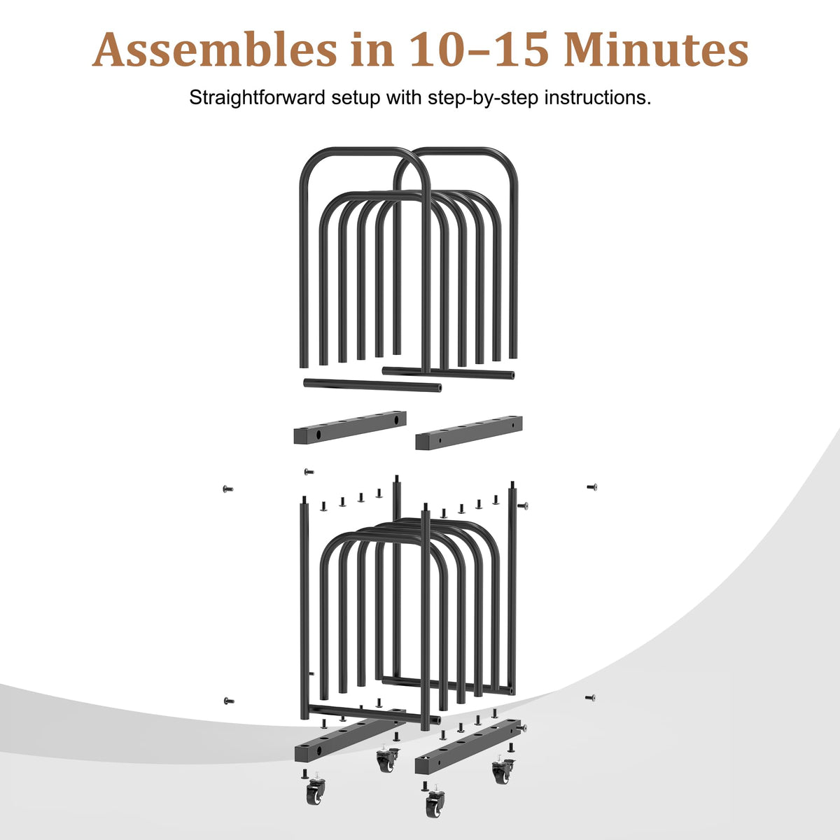 GARVIN Art Storage Rack with Wheels, 2-Tier Metal Art Drying Rack for Small Canvases, Heavy-Duty Organizer for Artwork, Prints & Panels, Studio & Classroom (Black)