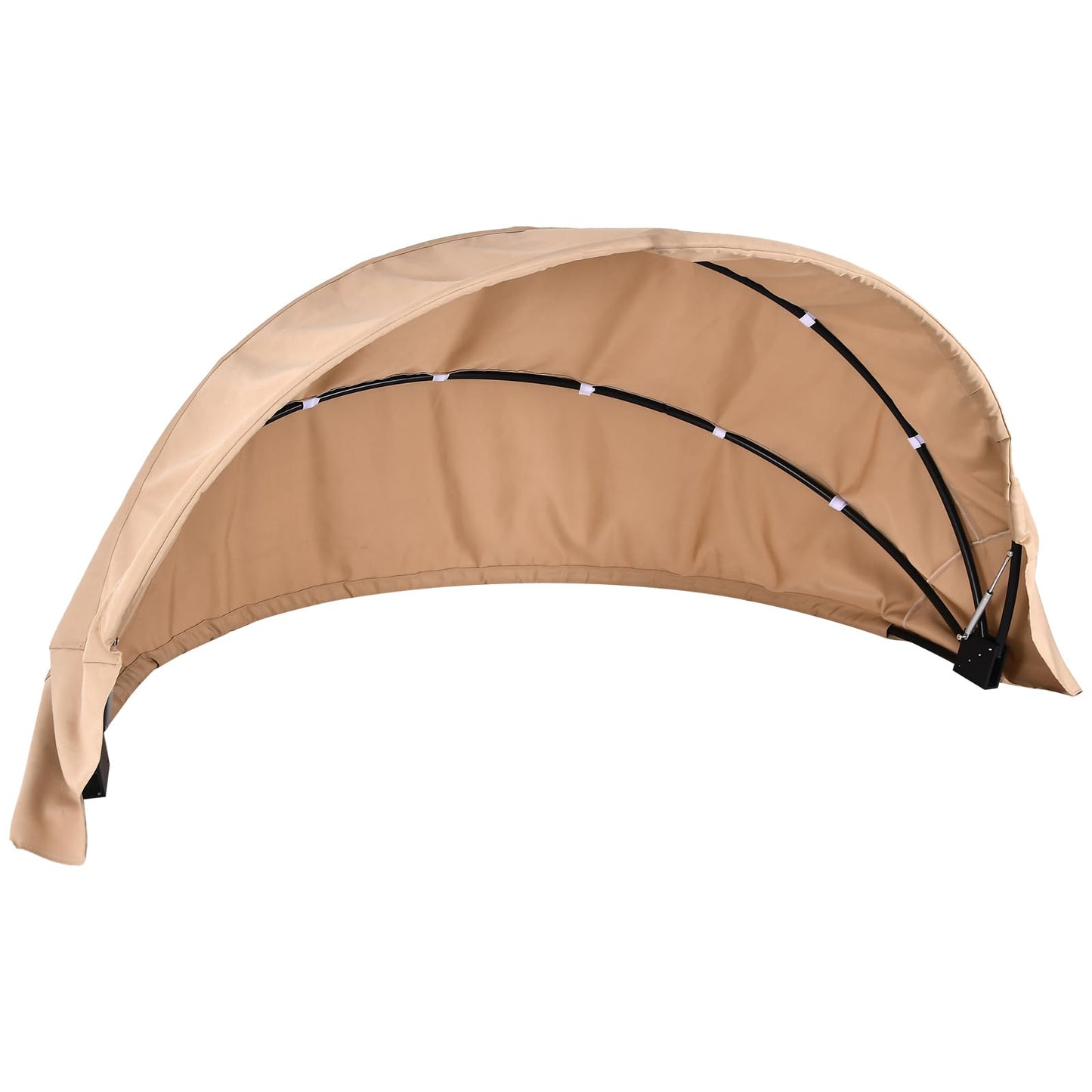 Outdoor Daybed Replacement Canopy, Outdoor Patio Wicker Daybed Canopy, Top Cover Compatible with Patio Round,| Customization | (Beige)