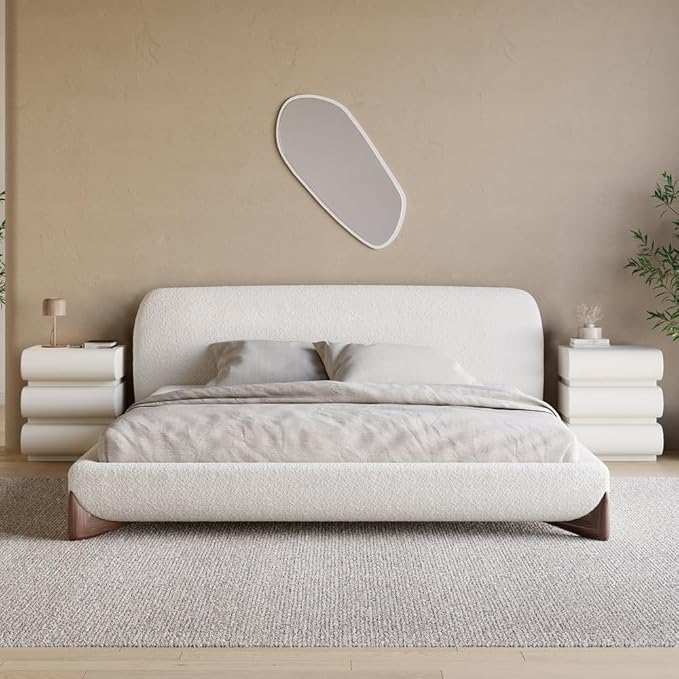 homary Queen Size Upholstered Bed Frame