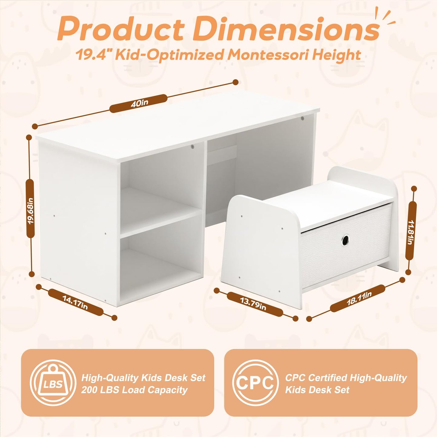 Faesun 3-in-1 Toddler Bookshelf, Montessori Bookshelf with Bench, Bookshelf for Kids with Reading Nook & Toy Organizers & Storage, Book Shelf for Kids Rooms, Nursery, Playroom, Bedroom, White