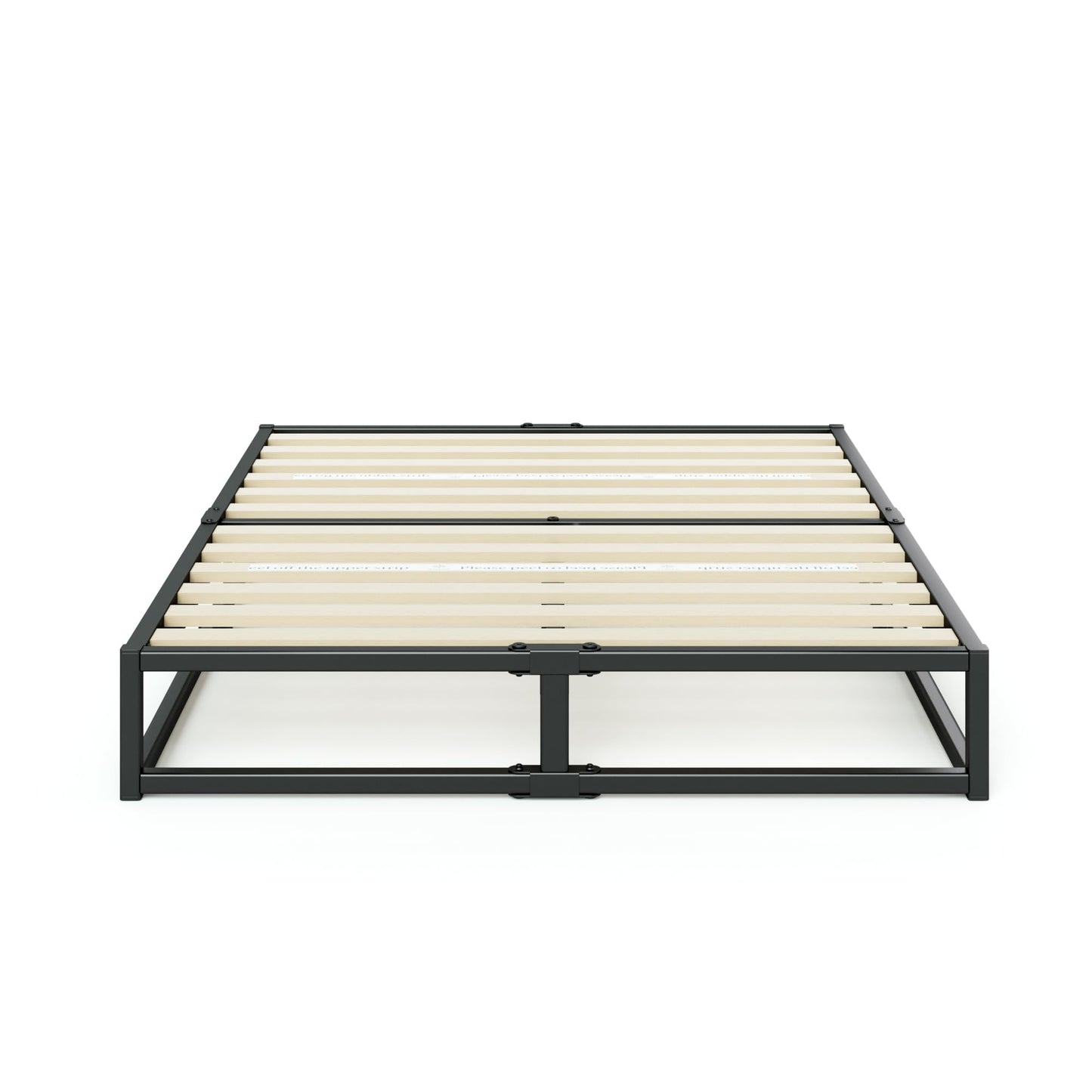 Zinus Joseph 10 Inch Platform Bed Frame, Wood Slat Support, No Box Spring Needed, Eco Friendly WonderBox(TM) Packaging, Easy Assembly, Black, Queen
