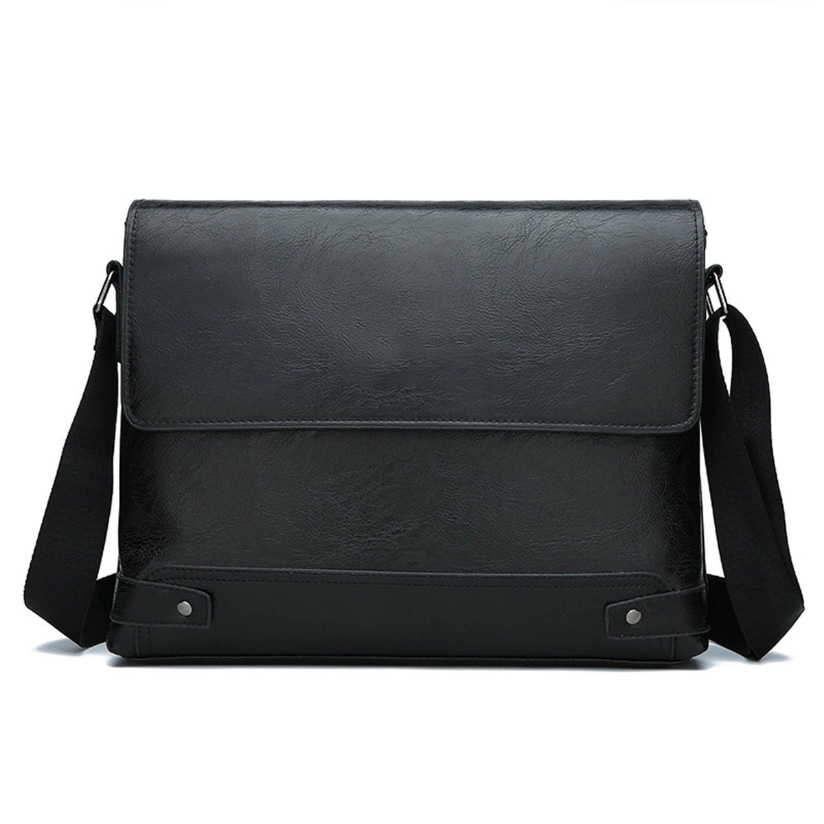 Messenger Bag for Men, 13 inch Purse Crossbody Bag, Waterproof Shoulder Bag for Office Business (Black)