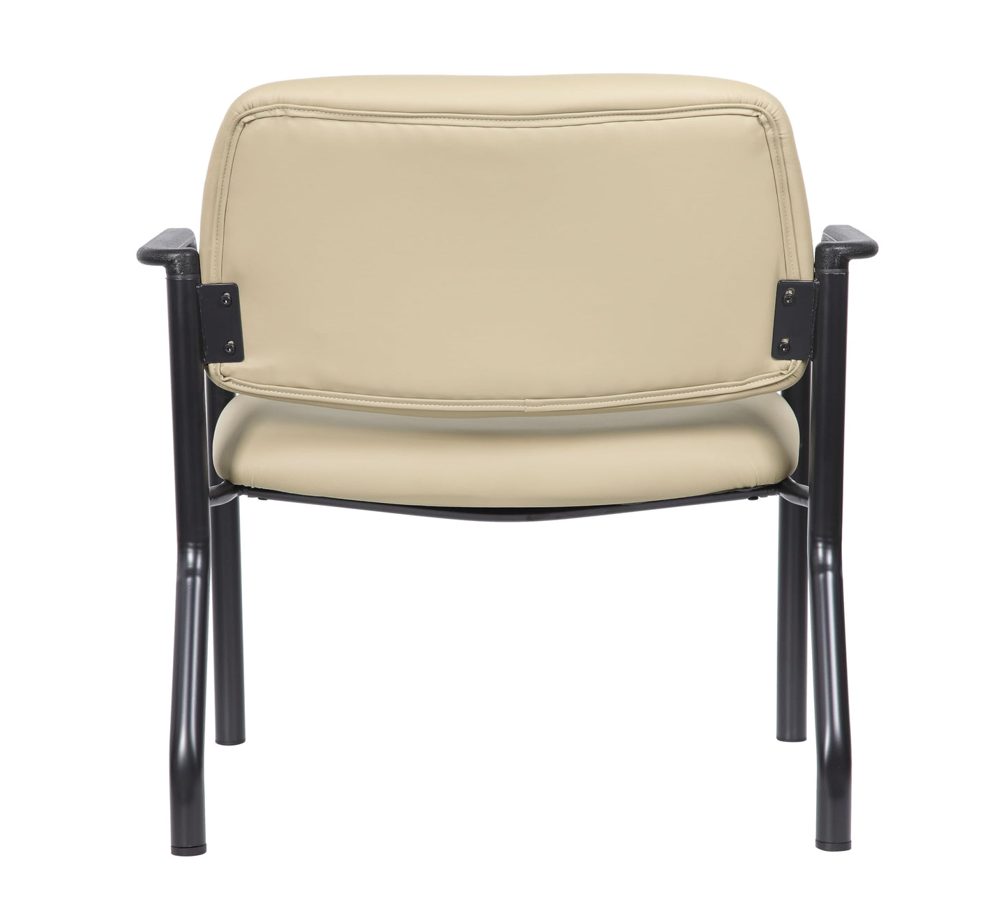 Boss Office Products Guest Chair, Vinyl, 500 lb. Weight Capacity in Beige