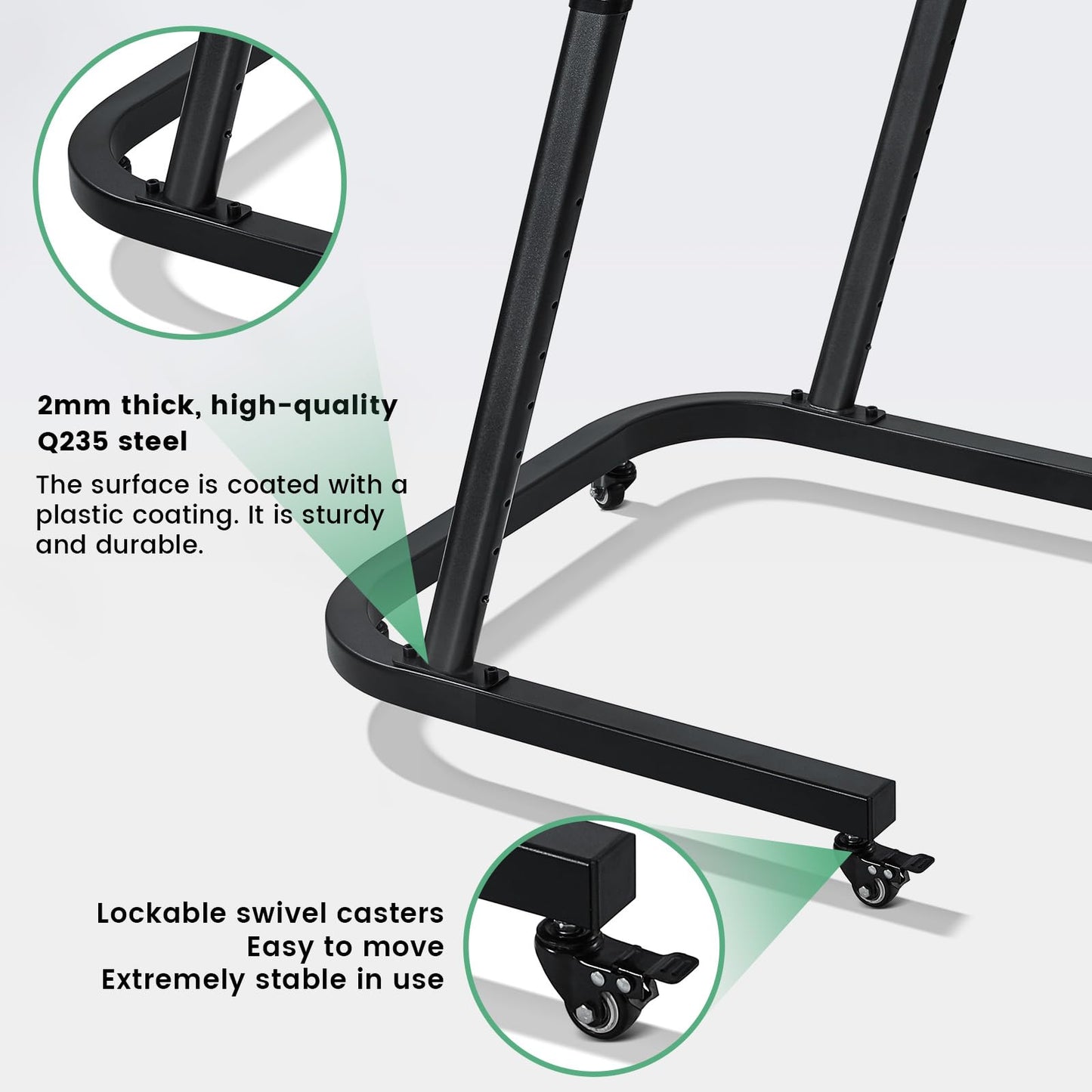 RideNow Roller Trainer Table, Adjustable Bike and Treadmill Table with Lockable Wheels, Non-Slip Work Surface with Power Outlets, Tablet or Phone Slot, Drink Holder