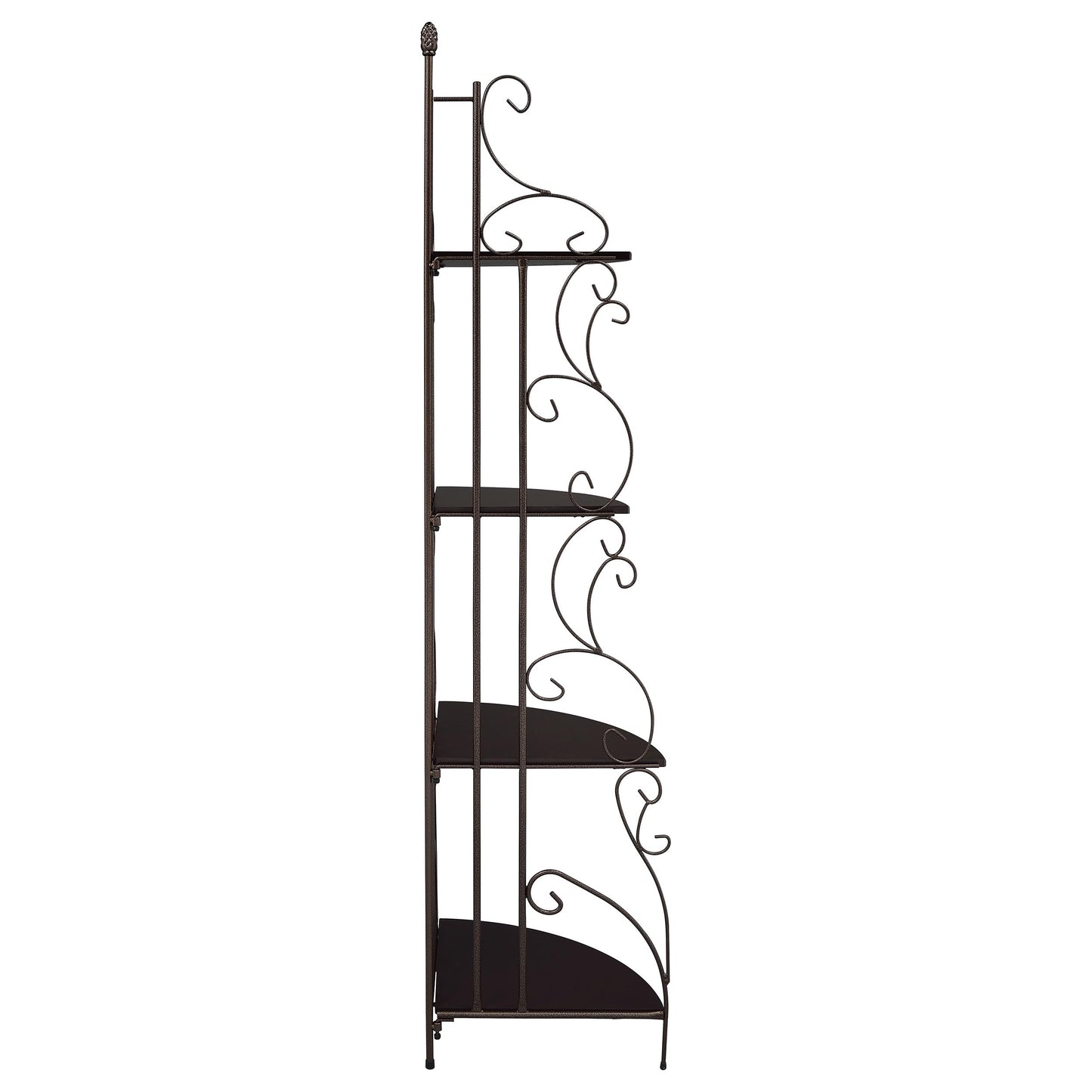 Coaster Home Furnishings - Poppy - Wood & Metal - 74-Inch 4-Tier Candner Bookshelf with Open Shelf and Subtle Silhouette - Traditional - Home Office - Copper & Cappuccino - 910038