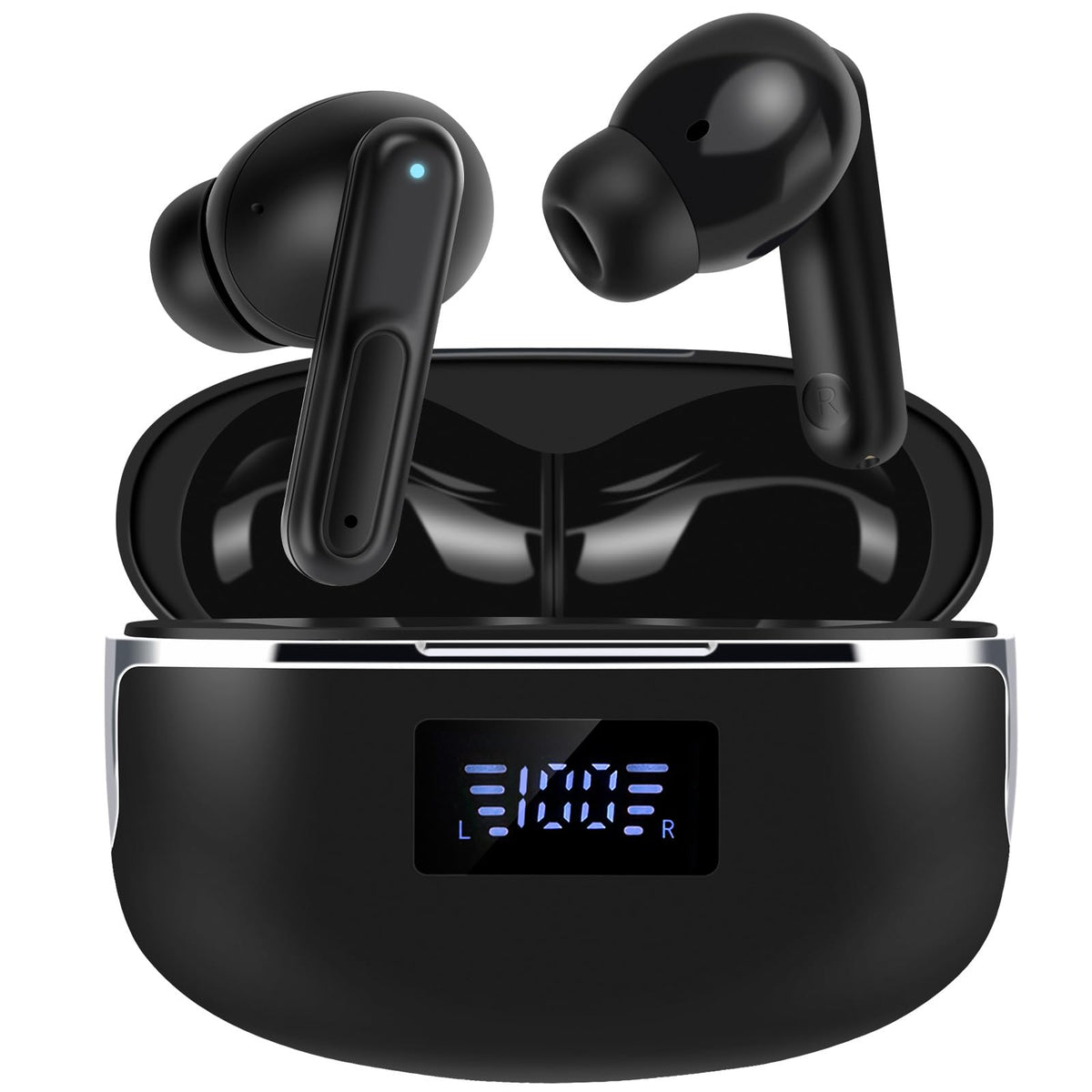 Real Time Language AI Translator Earbuds, Seamless 144 Language Translation with App Support for iOS and Android, Bluetooth 5.3 Connectivity - Audio Translator (Black)