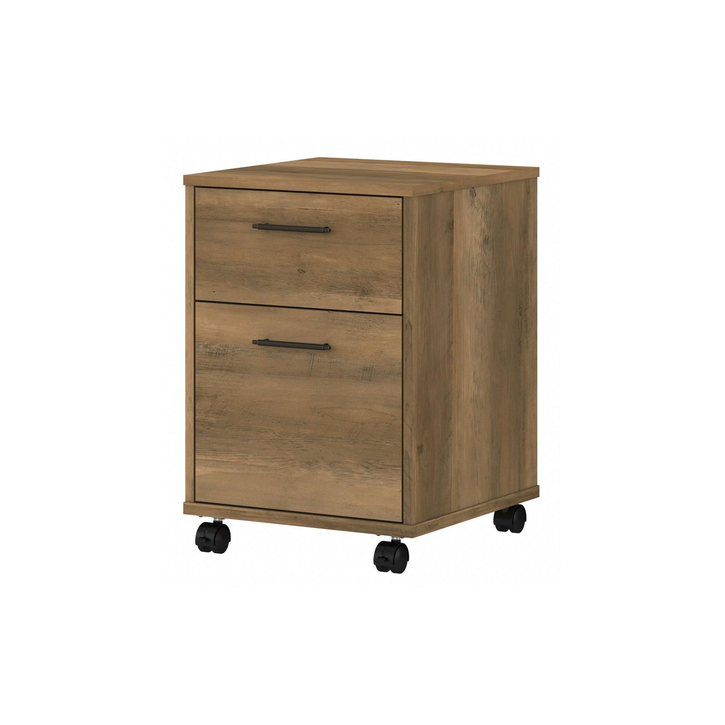 Bush Furniture Key West 2 Drawer Rolling File Cabinet in Reclaimed Pine Mobile Organization for Home Office Small Under Desk Storage on Wheels