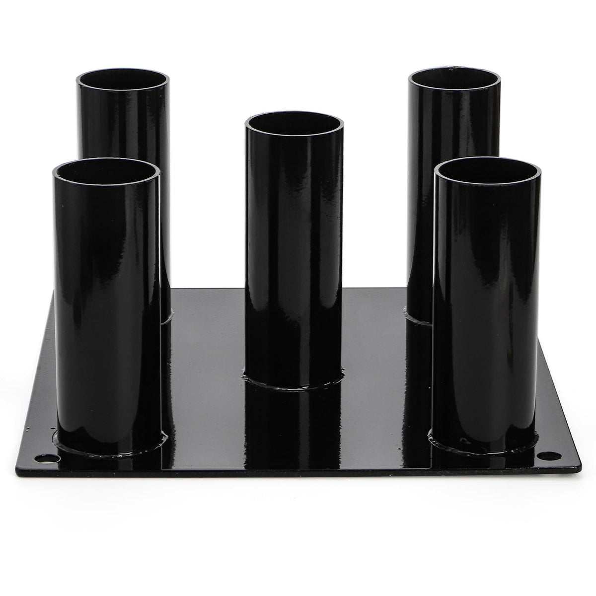 Tebery Barbell Floor Stand Holder, 5 Barbells Vertical Corner Storage Rack, Heavy Duty Home Gym Weight Organizer for Bars, Hex, Trap, Curl, Triceps Bars