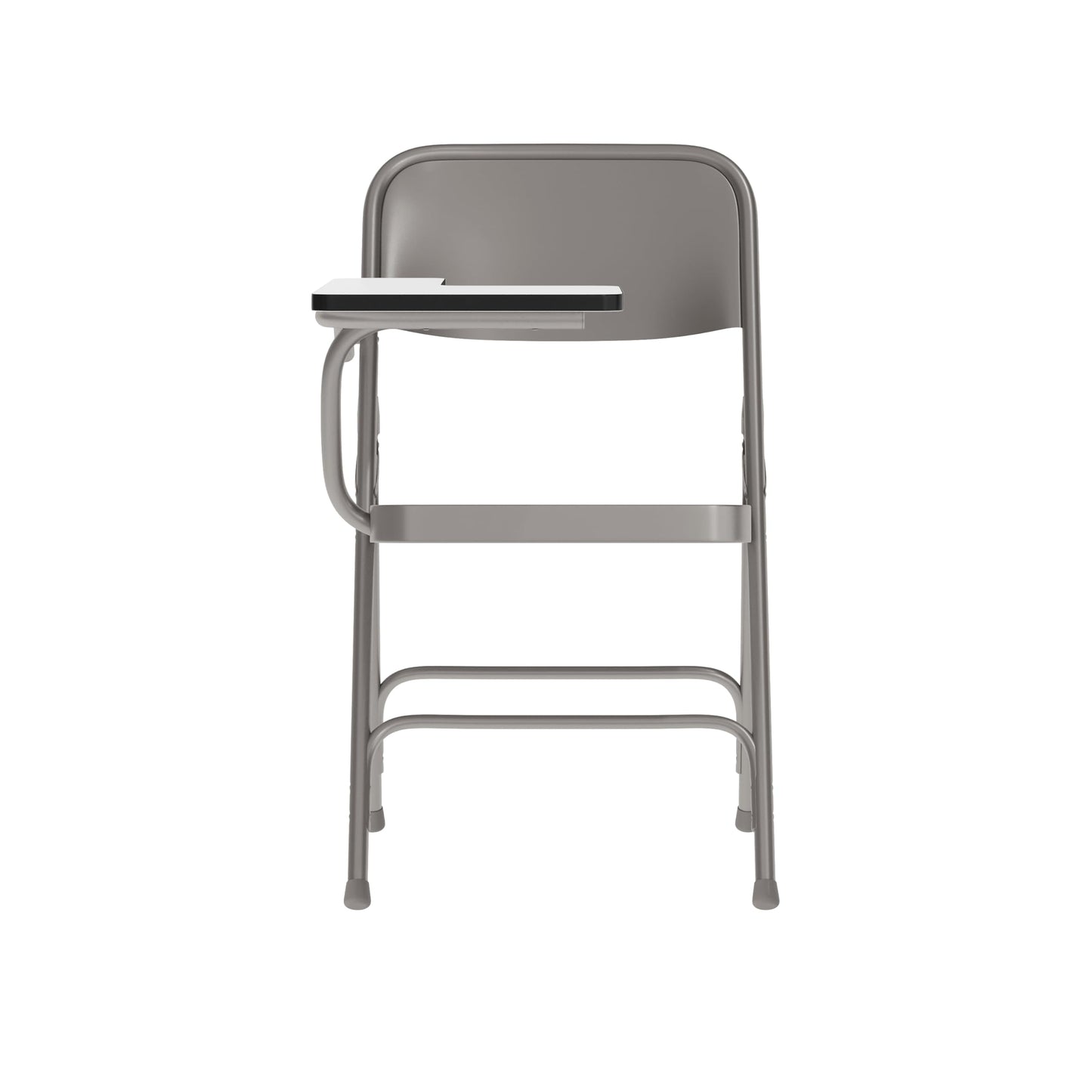 Flash Furniture Rutherford Steel Folding Chair with Right Handed Tablet Arm, Commercial Foldable Conference Room Tablet Arm Chair, Set of 2, Gray