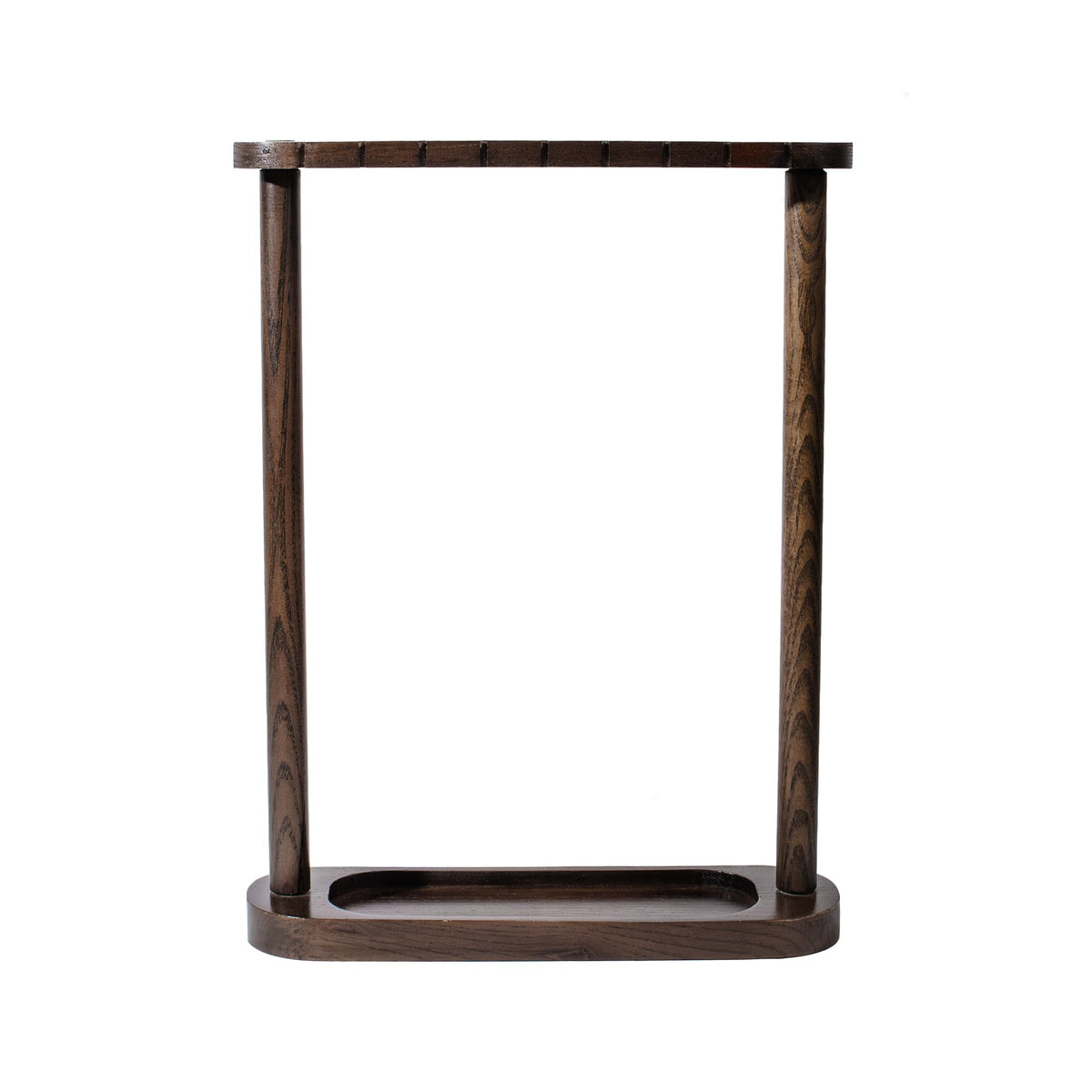 Kihomi Pendulum Display Stand with Tray - Wooden Necklace Stand, Crystal holder for 17 Pendulums and Pendants - Aesthetic Witchy Decor, Witchcraft and Wiccan Supplies for Your Spiritual Space (Brown)