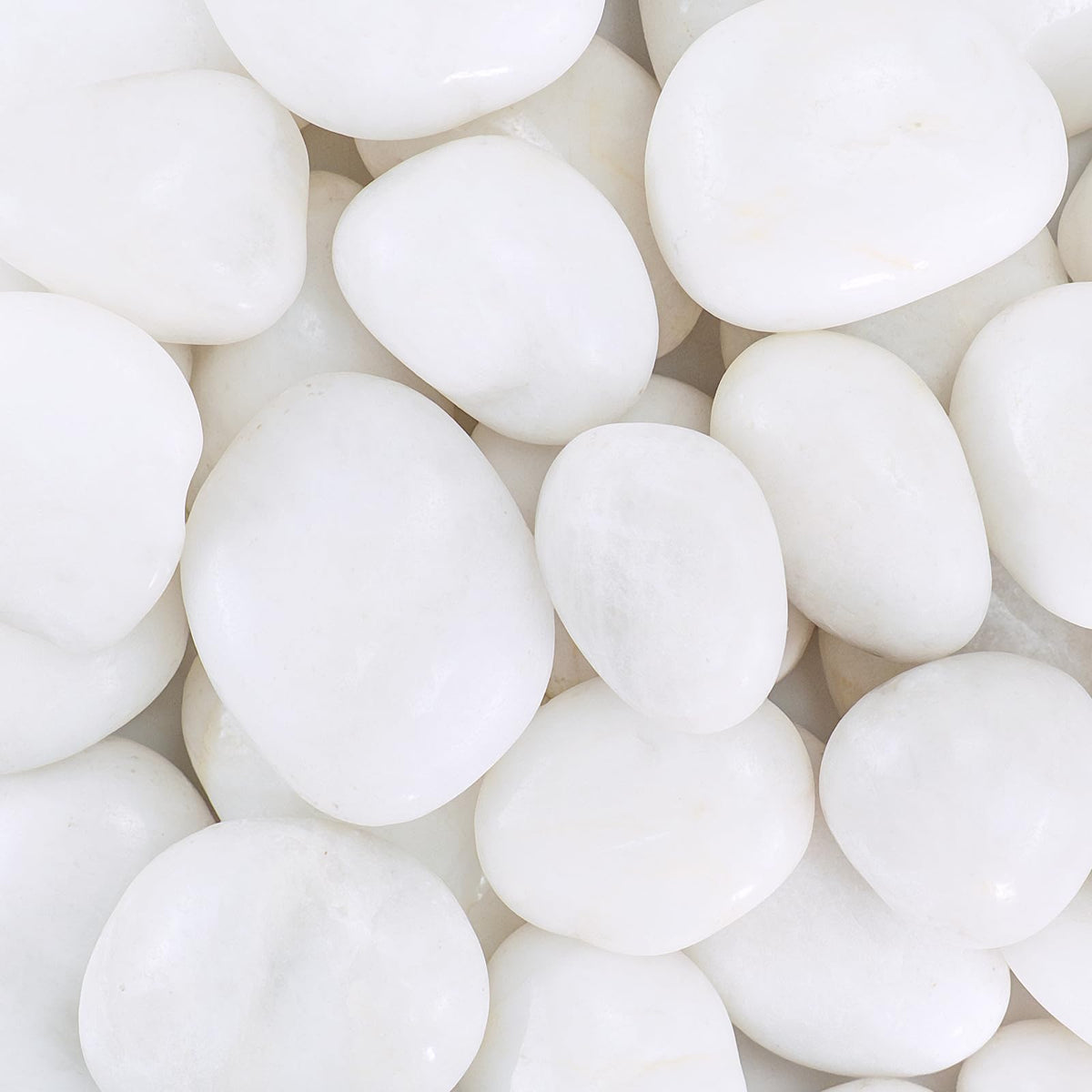 GreenVibe Large Pebbles for Plants, 5lbs White Pebbles 2-3 Inch Decorative River Rocks for Indoor Planters, High Polished Stones for Vase Filler Fish Tank Landscaping Garden