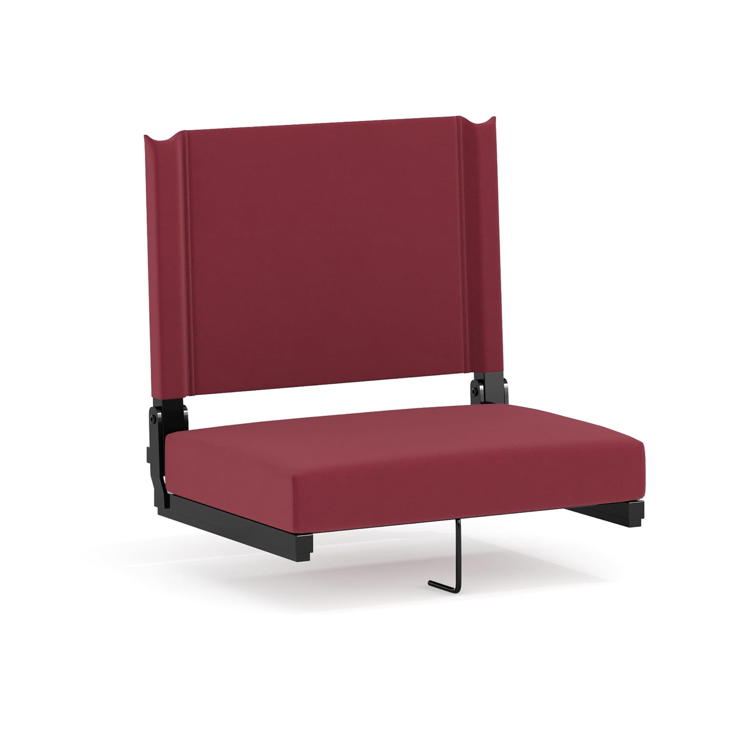 Flash Furniture Grandstand Portable Stadium Seat for Bleachers or Benches, Folding Padded Stadium Chair with Carrying Handle, 500 lb. Weight Capacity, Maroon