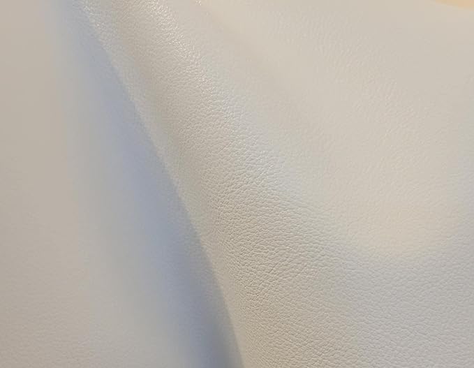 NAT Leathers White Soft Faux Leather Fabric Sheet PU Sold by The Yard Synthetic