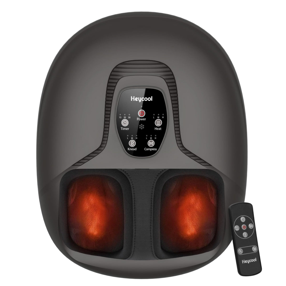 Heycool Fathers Day Dad Gifts, 2026 Upgrade FSA Eligible HSA Foot Massager, Shiatsu Foot Massager Machine with Heat and Compression for Plantar Fasciitis Neuropathy, Remote Control, Gifts, Size 14