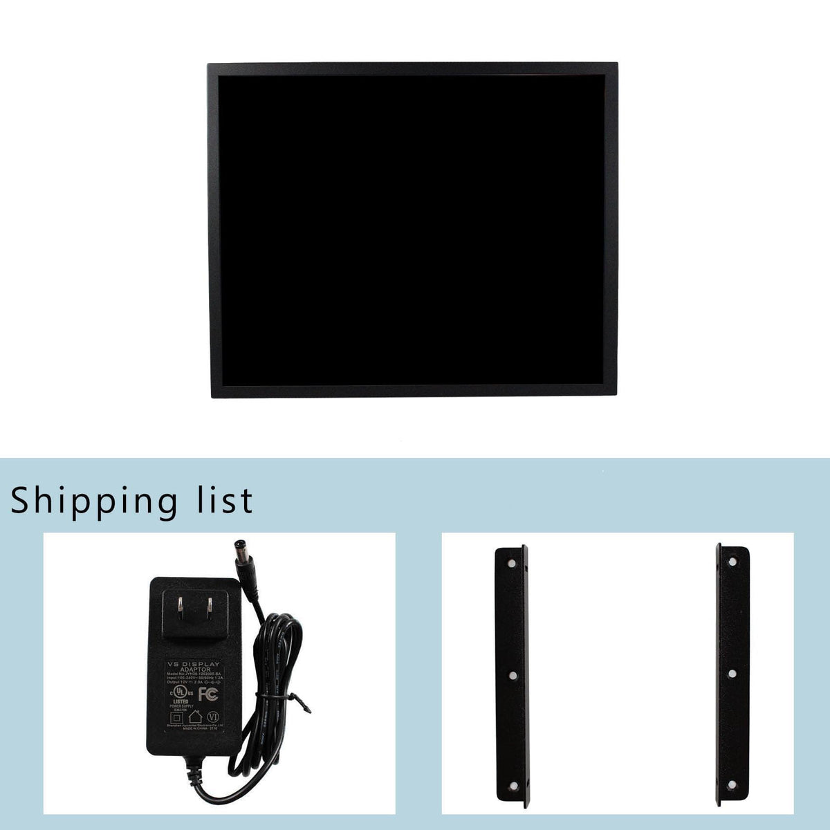 VSDISPLAY 19Inch LCD Monitor 1280x1024 High Brightness Display Support VGA/DVI Video Input,for Gaming/Industrial Secondary Monitor