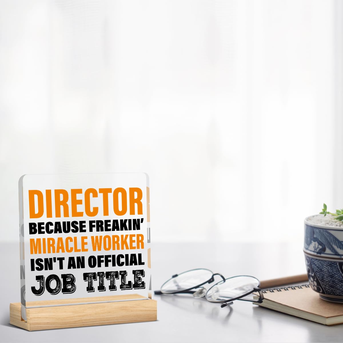 Director Gifts for Women Men Thank You Appreciation Birthday Chirstmas Gifts for Movie Maker Director Clear Acrylic Decor Sign for Home Office Desk Table Shelf 4X4 Inch Acrylic1707