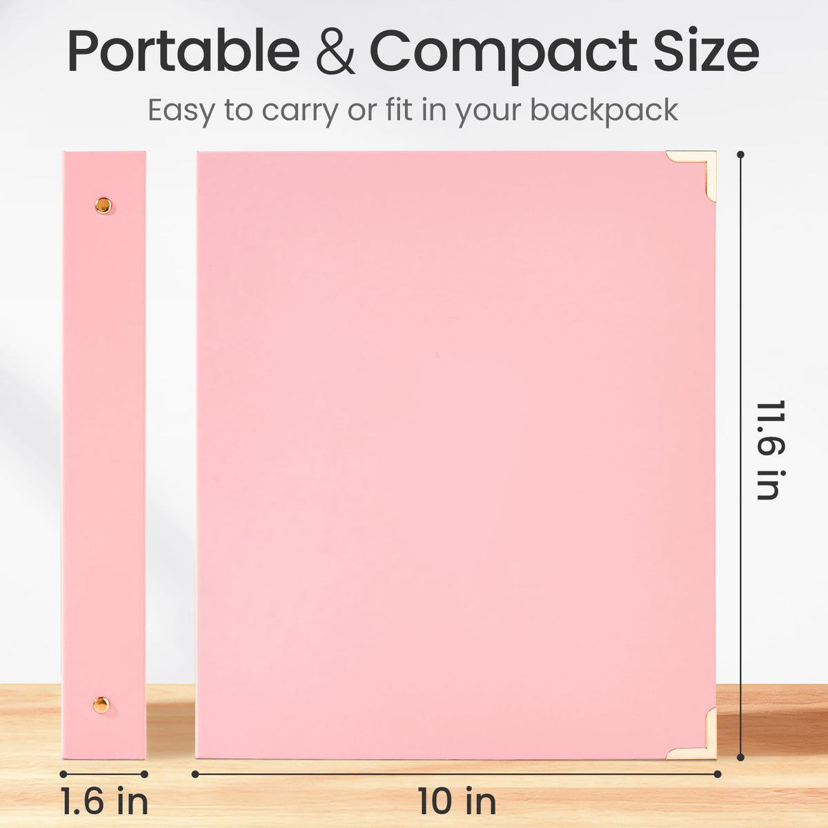 Sooez 4 Pack 3 Ring Binder with Metal Corners, Cute 1 Inch Binders Fits 175 Sheets of Paperwork, Three Ring Recipe Binder with Pocket for Women School Home Office Supplies, 8.5" x 11", Assorted
