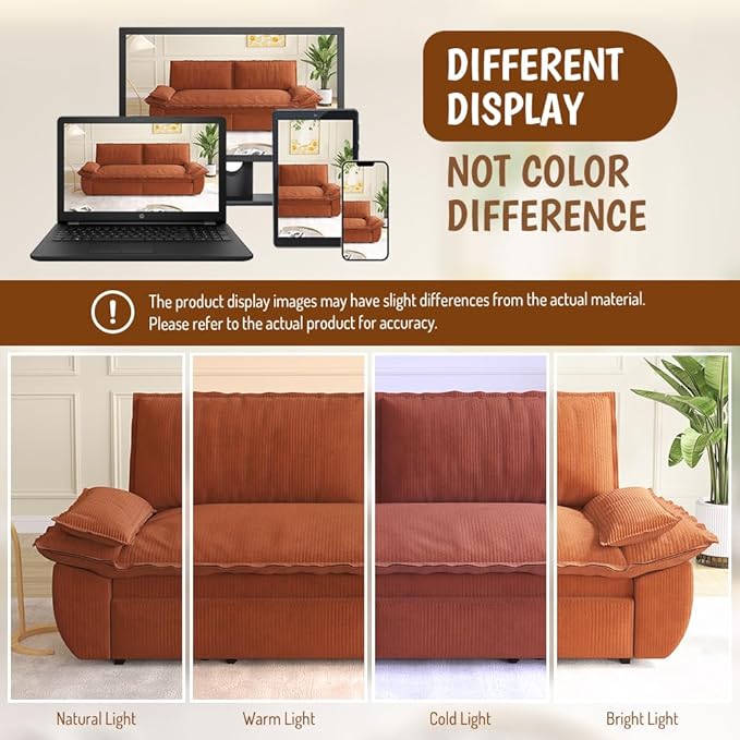 73.2" Sofa Bed Queen, 3-in-1 Pull Out Sofa Bed