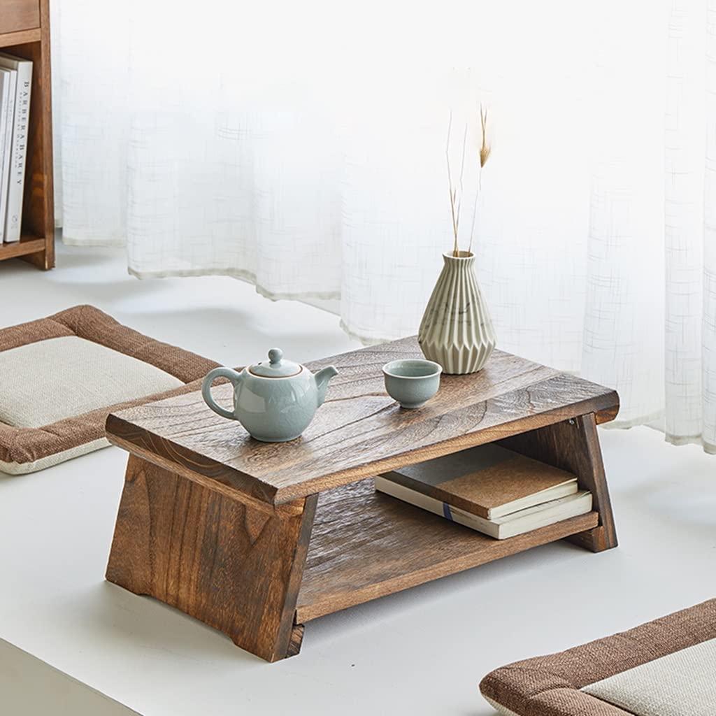 GHHDPXM Japanese Style Mini Tatami Tea Table for Meditation and Zen Practice - Retro Design Tea Table for Home or Office