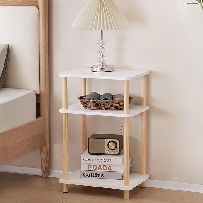 Apicizon 3 Tier Nightstand, End Table