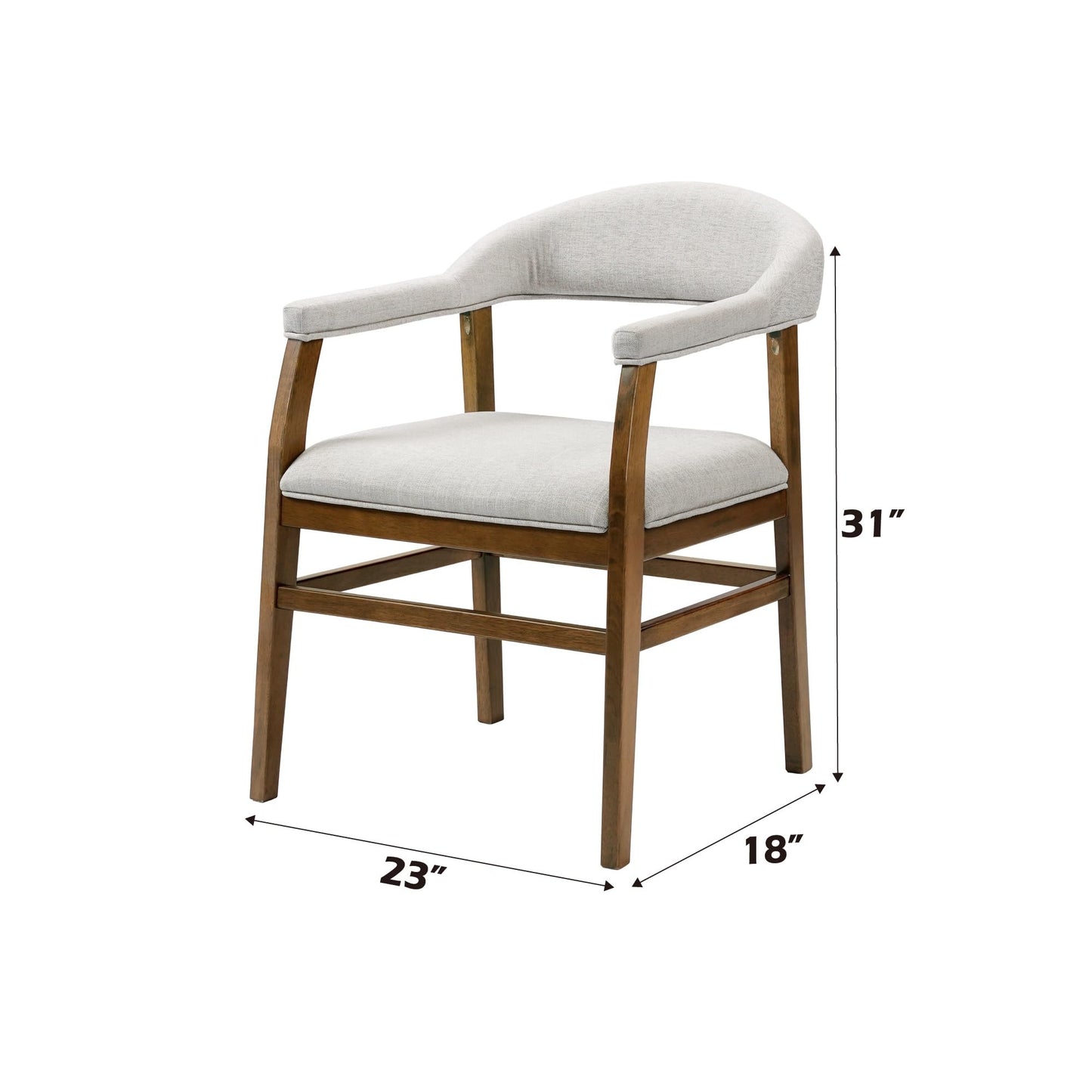 Acme Darcy Wood and Fabric Upholstered Side Chair in Dark Walnut (Set of 2)
