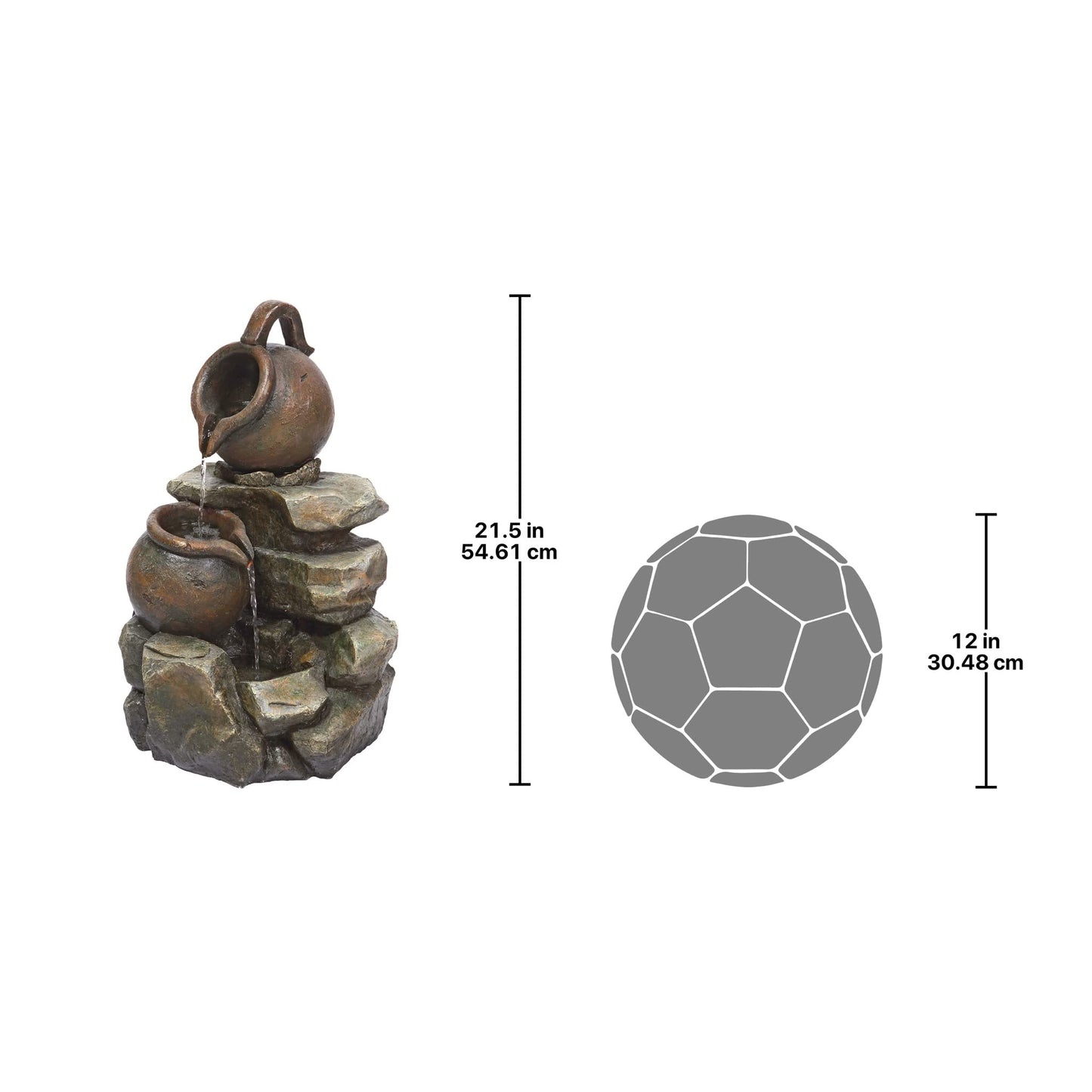 Design Toscano LaTaverna Cascading Urns Illuminated Garden Fountain