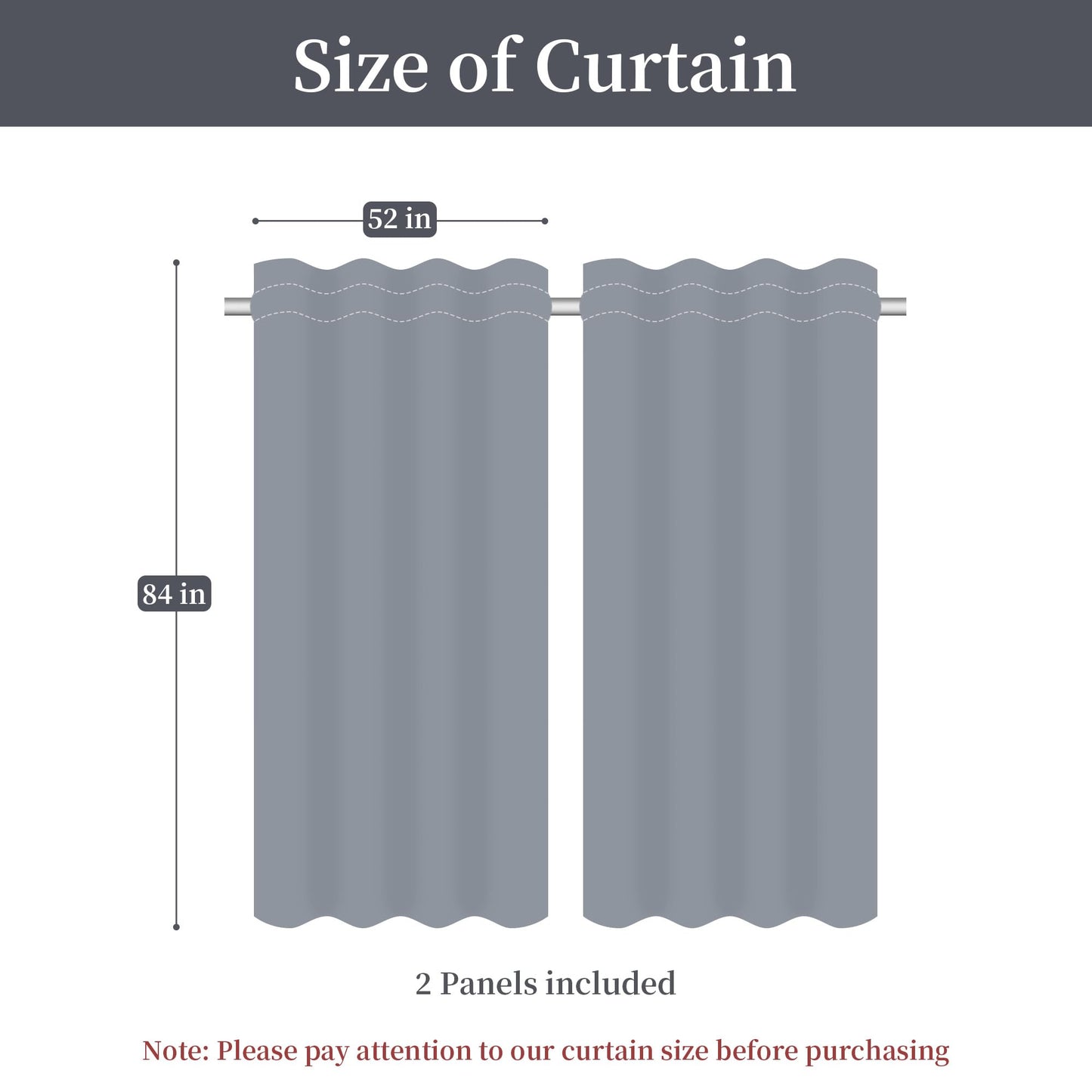 Loom and Mill Elegant Chenille Window Curtain Panels for Bedroom Living Room, Chic Checkered Pattern Jacquard Curtains 84 inches Long with Lining and Matching Tiebacks, Rod Pocket(2 Panels, 52x84)