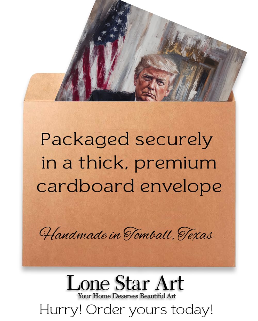 Commander in Chief - Painterly Portrait of Donald Trump 11x14 Unframed Print, Classic Trump Leadership Poster, Patriotic Trump Wall Decor, Political Office Wall Art, Gifts for Trump Supporters