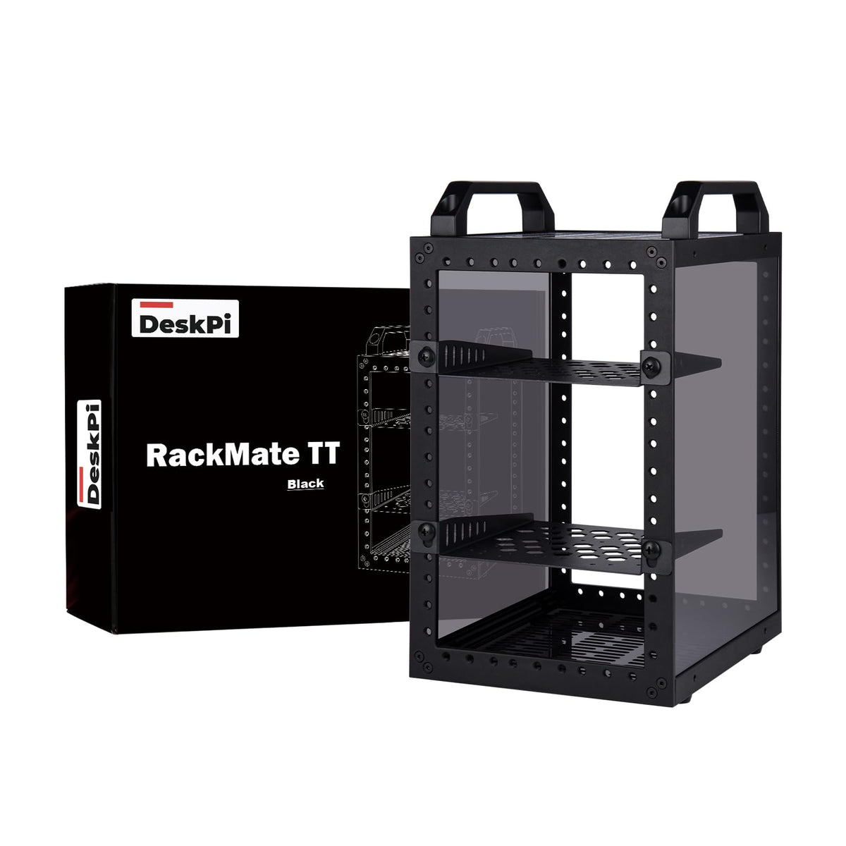 GeeekPi DeskPi RackMate TT Mini Server Cabinet for Mini PC, Network, Servers, Audio, and Video Equipment